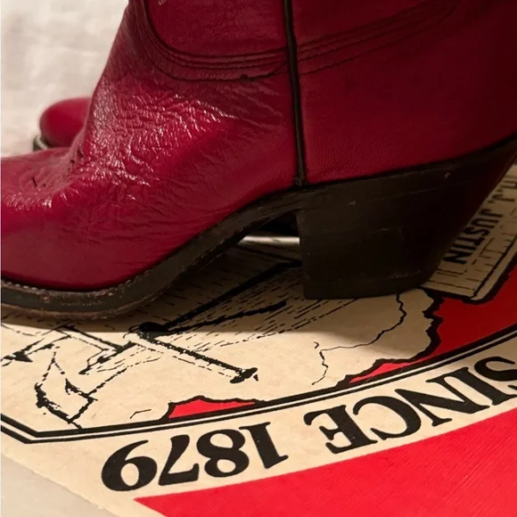 Vintage ladies’ red cowboy boots size 7.5 - Picture 4 of 6